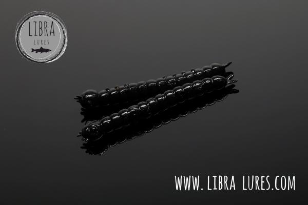 Libra Lures Slight Worm 38mm Cheese , Black 040